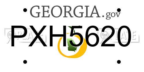 PXH5620 Georgia License Plate