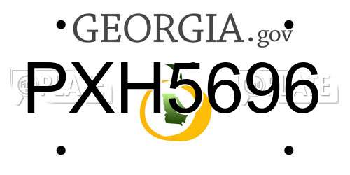 PXH5696 Georgia License Plate