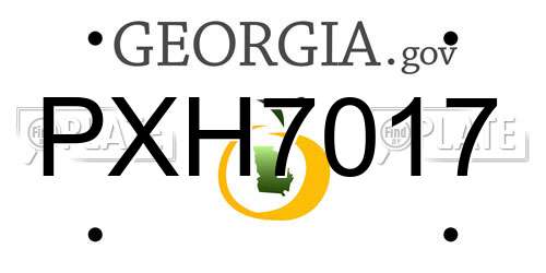 PXH7017 Georgia License Plate