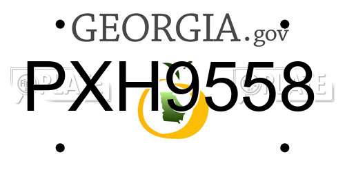 PXH9558 Georgia License Plate