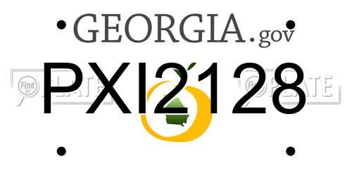 PXI2128 Georgia License Plate