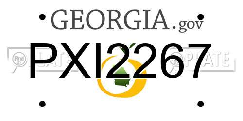 PXI2267 Georgia License Plate