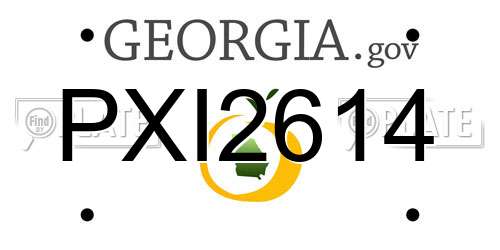 PXI2614 Georgia License Plate