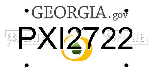 PXI2722 Georgia License Plate