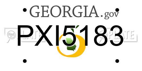 PXI5183 Georgia License Plate