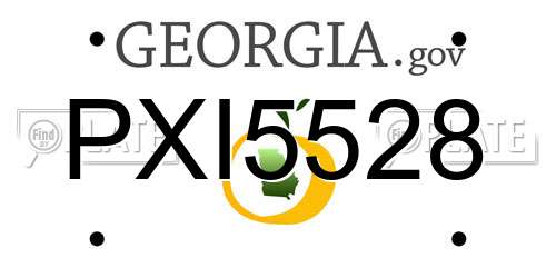 PXI5528 Georgia License Plate