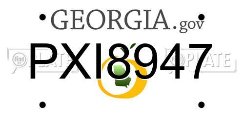 PXI8947 Georgia License Plate