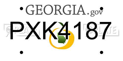 PXK4187 Georgia License Plate