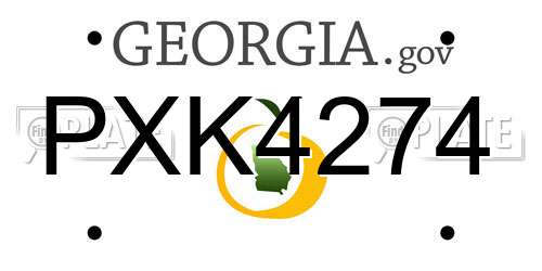 PXK4274 Georgia License Plate