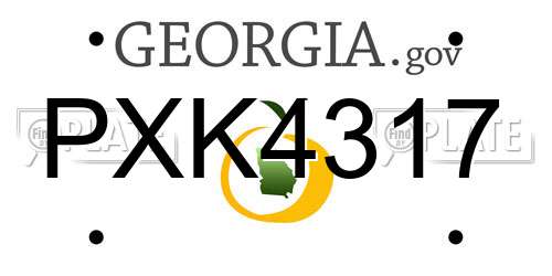 PXK4317 Georgia License Plate
