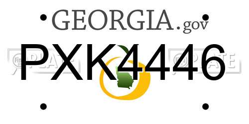 PXK4446 Georgia License Plate