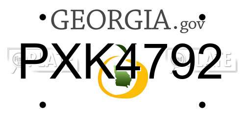 PXK4792 Georgia License Plate
