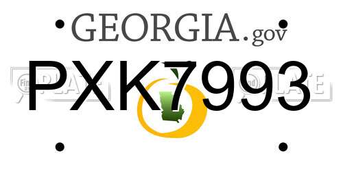 PXK7993 Georgia License Plate