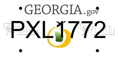PXL1772 Georgia License Plate