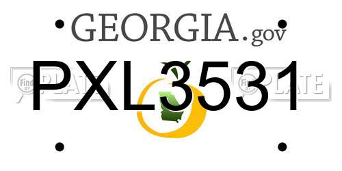 PXL3531 Georgia License Plate