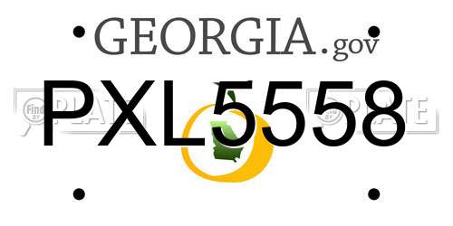 PXL5558 Georgia License Plate