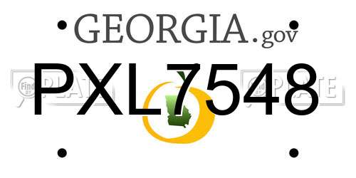 PXL7548 Georgia License Plate