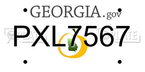 PXL7567 Georgia License Plate