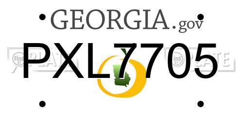 PXL7705 Georgia License Plate