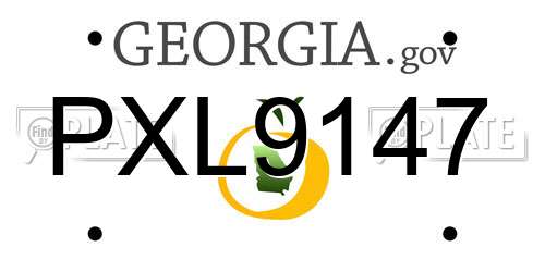 PXL9147 Georgia License Plate