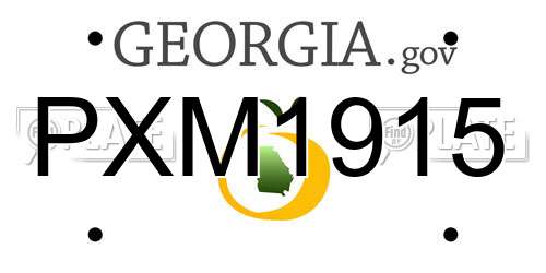 PXM1915 Georgia License Plate