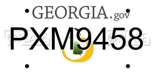 PXM9458 Georgia License Plate