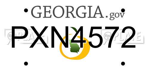 PXN4572 Georgia License Plate