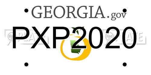 PXP2020 Georgia License Plate