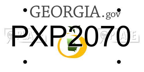 PXP2070 Georgia License Plate