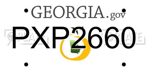 PXP2660 Georgia License Plate