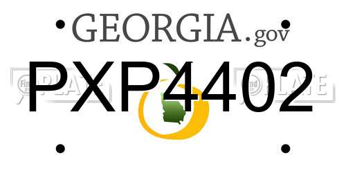 PXP4402 Georgia License Plate