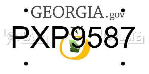 PXP9587 Georgia License Plate