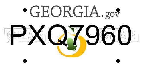 PXQ7960 Georgia License Plate