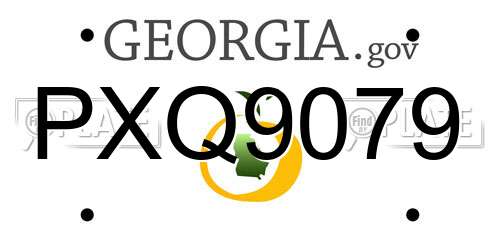 PXQ9079 Georgia License Plate