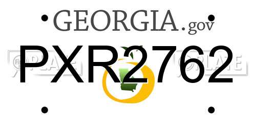 PXR2762 Georgia License Plate