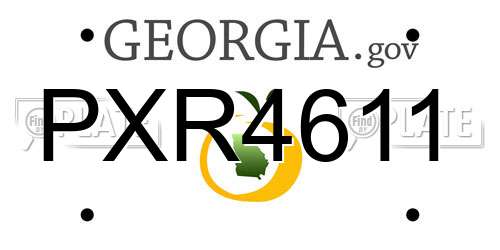 PXR4611 Georgia License Plate