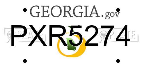 PXR5274 Georgia License Plate