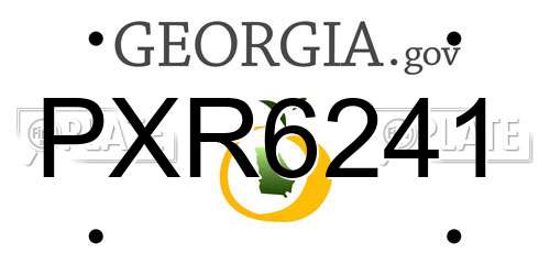 PXR6241 Georgia License Plate