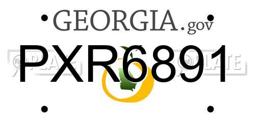 PXR6891 Georgia License Plate