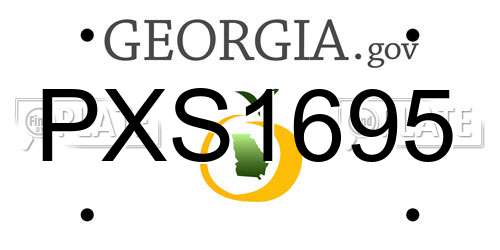 PXS1695 Georgia License Plate