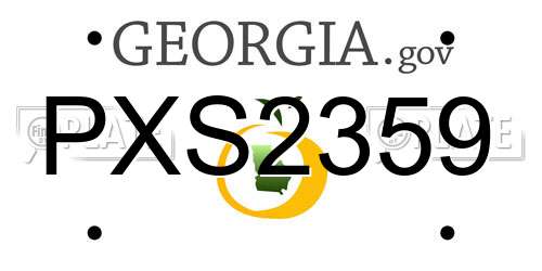 PXS2359 Georgia License Plate