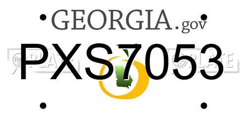 PXS7053 Georgia License Plate