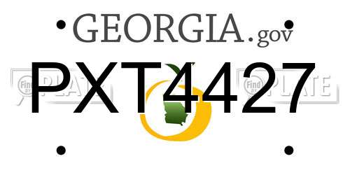 PXT4427 Georgia License Plate