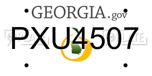 PXU4507 Georgia License Plate