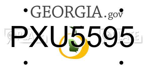 PXU5595 Georgia License Plate