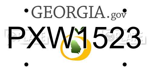 PXW1523 Georgia License Plate