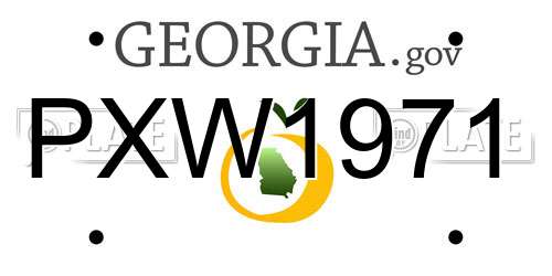 PXW1971 Georgia License Plate