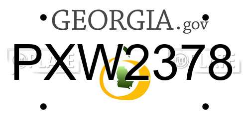 PXW2378 Georgia License Plate