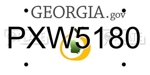 PXW5180 Georgia License Plate