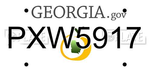 PXW5917 Georgia License Plate